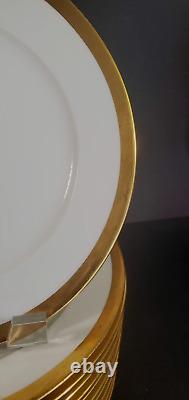 12 Charles Field Haviland Gold Rim Salad Plates CHF48 GDA Limoges 7.5 inch