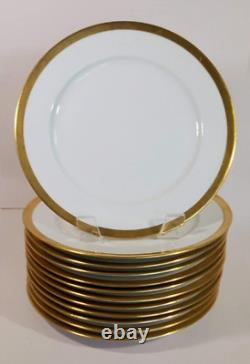 12 Charles Field Haviland Gold Rim Salad Plates CHF48 GDA Limoges 7.5 inch