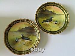 12 Elite Limoges Hand Painted Game Bird Plates Signed J Barbarin