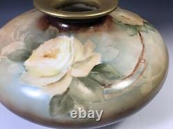 12 Hand Painted Squat Vase Roses