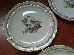 12 Vintage Plates Dinner Porcelain Limoges Bernardaud Chevreuse