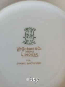 12 WmGuerin & Co Limoges France for Gimble Brothers 6 1/4 Gilt B&B plates
