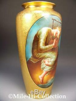 14.25 Vase Osborne Studio Limoges Hand Painted Hope After George F. Watts