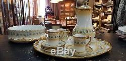 15 Pcs Antique T&v Limoges Depose China Hand Painted Daisy Set Tray Pitcher Bowl