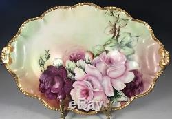 16 Large Hand Painted Tray Rose