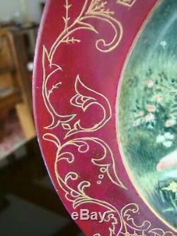 1898 Hand Painted Signed Limoges Cfh France Plate Fairy Woman's Portrait. 10