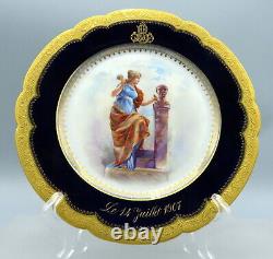 1907 Antique Limoges Porcelain Plate Bastille Day The French Revolution GUERIN