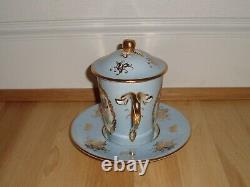 1940s LE TALLEC Hand Painted French Limoges Porcelain BIG Jam Serving Set Mint