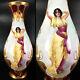 19.7/ 50cm Tall Large Hand-painted Limoges France Vase, 1890-1932