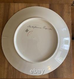 (4) BERNARDAUD LIMOGES Gold Encrusted ORCHID CABINET PLATES Signed Schopp