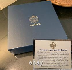 4 Faberge Imperial Collection 8 Accent Dessert Plates Hand Signed withBox MINT