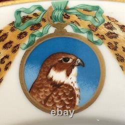 4 Porcelaine De Paris Hand Painted Gold FALCON/Hunting Birds PlatesLIMOGES FR