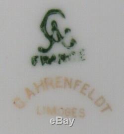(5) Arhenfeldt Limoges Porcelain Hand-painted Raised Gold Gilt Salad Plates