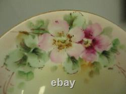 6 Antique B&Co Limoges HandPainted Porcelain Gold Gilt Floral 5-7/8 Plate Signed