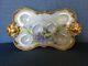 Ak Limoges France Deviled Egg Serving Tray Handpainted Early 1900s Heavy Gold