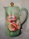 Antique Limoges D&co Chocolate / Coffee / Tea Pot, Hand Painted Signed, Poppies