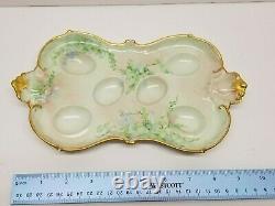 A K France Limoges Hand Painted Egg Tray