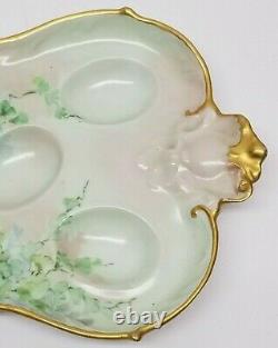 A K France Limoges Hand Painted Egg Tray
