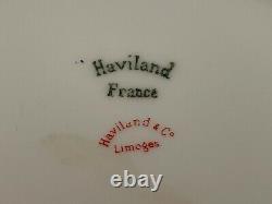Ant Haviland Limoges France Porcelain Cake Plate with Hand Painted Floral Dec