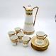 Antique 13 Limoges Hand Painted Tea Set Teapot Cups Saucers Vibrante Gold Rare