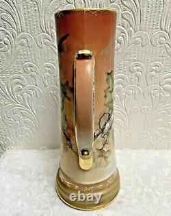 Antique 14 TV Limoges Hand Painted Grapes Tankard