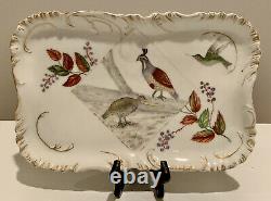Antique 1892 Haviland & Co Limoges France Hand Painted And Signed Bird Platter