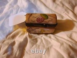 Antique 1898 Limoges Porcelain Miniature Sewing Needle Thread Box