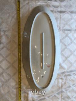 Antique 19c. Coiffe Limoges Hand Painted Gilded Fish Platter 24 with5 Plates