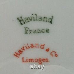 Antique 7pc HAVILAND LIMOGES FRANCE Dessert Dish Snack Plate Brown Gold Floral