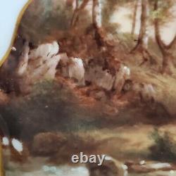 Antique Alfred Lanternier Limoges France Hand Painted Pastoral Scenic Plate 8.5