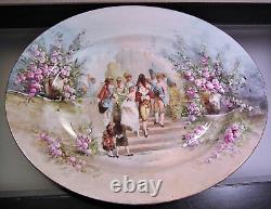 Antique Balleroy & Cie Limoges France Wedding Scene Platter