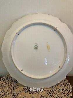 Antique CORONET LIMOGES Hand Painted Dupont Signed Floral Gold Trim 10 Plate