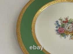 Antique Charles Ahrenfeldt Limoges France Pair of Porcelain Plates Floral Dec