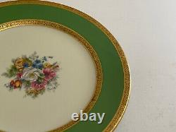 Antique Charles Ahrenfeldt Limoges France Pair of Porcelain Plates Floral Dec