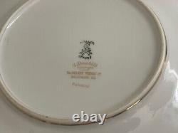 Antique Charles Ahrenfeldt Limoges France Pair of Porcelain Plates Floral Dec