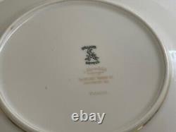 Antique Charles Ahrenfeldt Limoges France Pair of Porcelain Plates Floral Dec