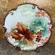 Antique Coronet Limoges France Antique Hand Painted Flowers Signed 8 3/4 Plate
