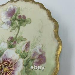 Antique Coronet Limoges France Antique Hand Painted Flowers Signed B Lamoure AS