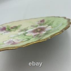 Antique Coronet Limoges France Antique Hand Painted Flowers Signed B Lamoure AS