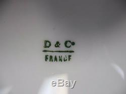 Antique D & C Limoges France Jardiniere, Hand Painted, Signed C. Miles Surquist