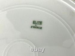 Antique Elite Limoges France Hand Painted Leaf Plate Heavy Gold Trim Artist Sign