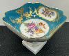 Antique French Limoges Porcelain Footed Bowl Compote Centerpiece Hand Painted
