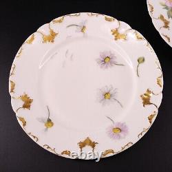 Antique GDA Limoges France Hand Painted Bread Plates Set Of 8 Botanical Floral