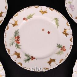 Antique GDA Limoges France Hand Painted Bread Plates Set Of 8 Botanical Floral