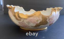 Antique H & C Limoges Hand Painted Bowl Bowl Gold Depose Large Aesthetic Style