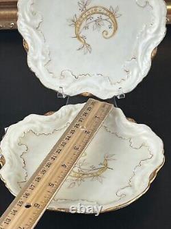 Antique Hand Painted 19th Century Limoges France Pair of Decorative Plate