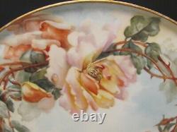 Antique Hand Painted Large 15 1/4 Limoges Haviland Roses Tray 1900
