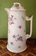 Antique Hand Painted Limoges T&v Chocolate Coffee Tea Pot, Violets & Gold 9 1/2