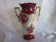 Antique Hand Painted Roses Vase Signed & Dated 1900 7'