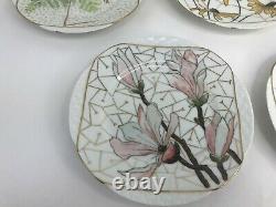 Antique Haviland & Co Limoges France Floral Plates Hand Painted Set of 5 Plates